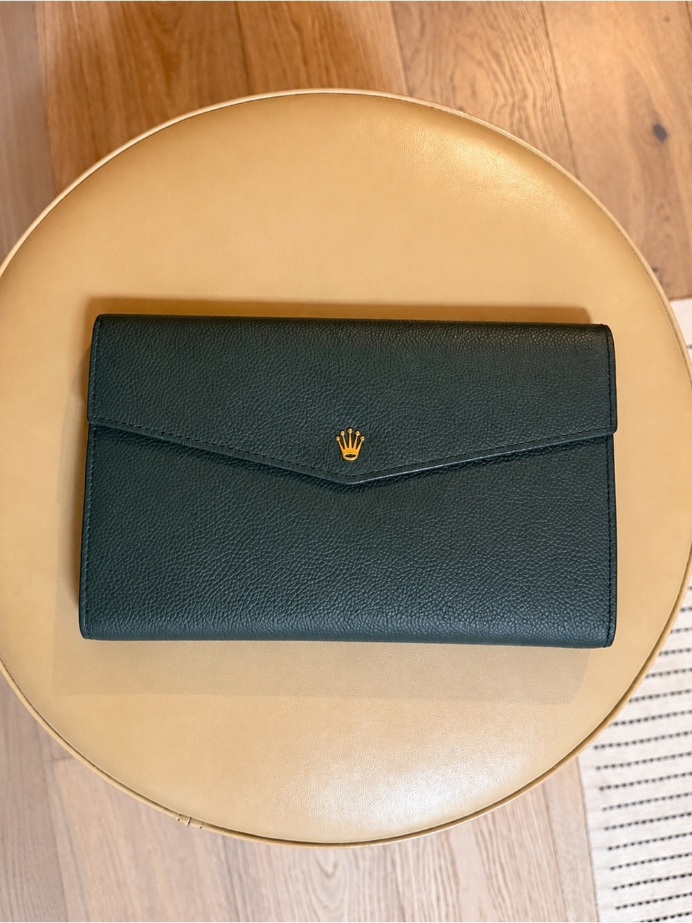 Rolex VIP Client Gift Green Leather Clutch, Strap, Removable, Cross Body Purse - Picture 2 of 5